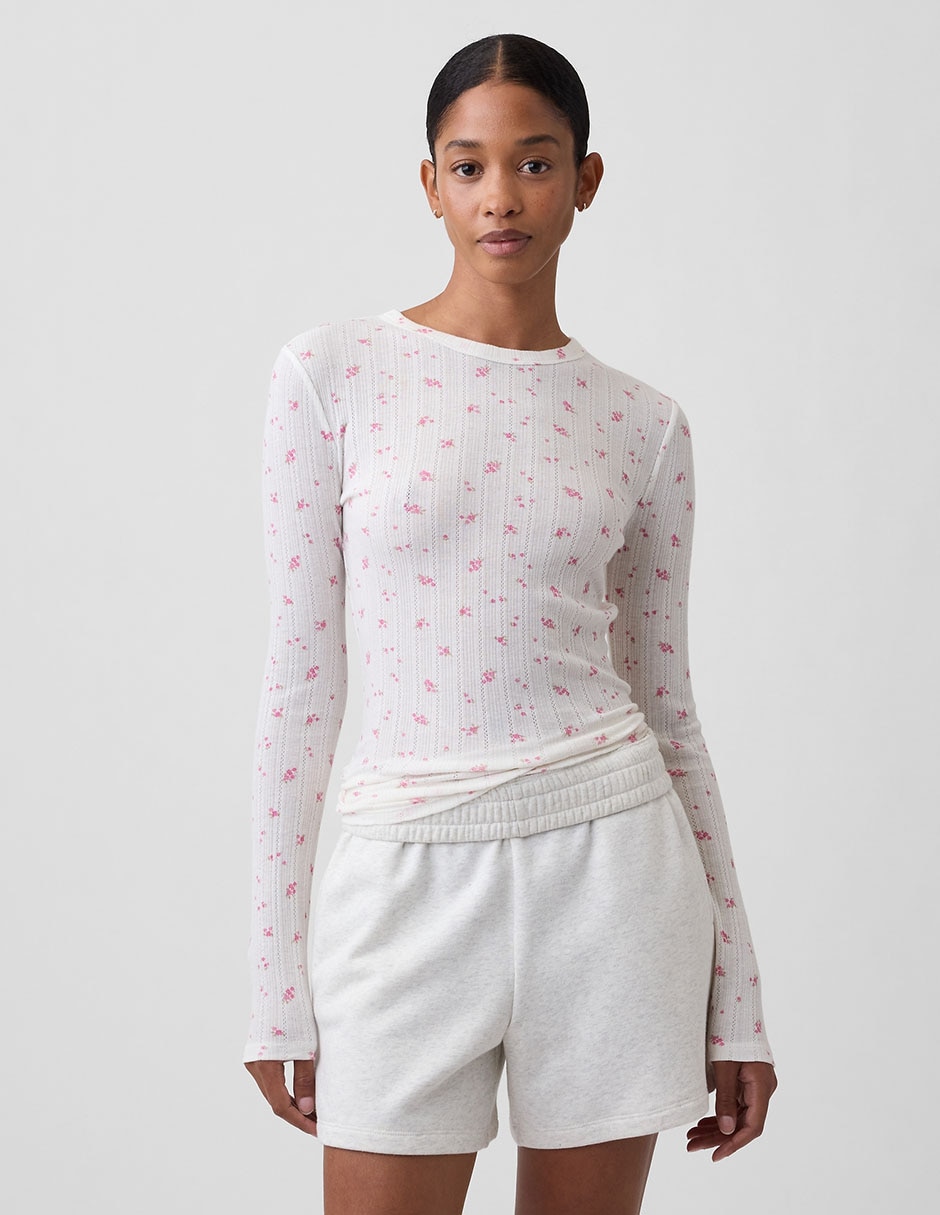 Imagen de producto Playera manga larga cuello redondo para mujer