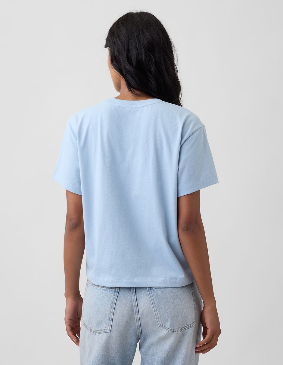 Playera manga corta cuello redondo para mujer 5