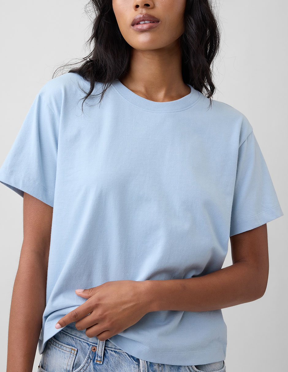 Playera manga corta cuello redondo para mujer 3