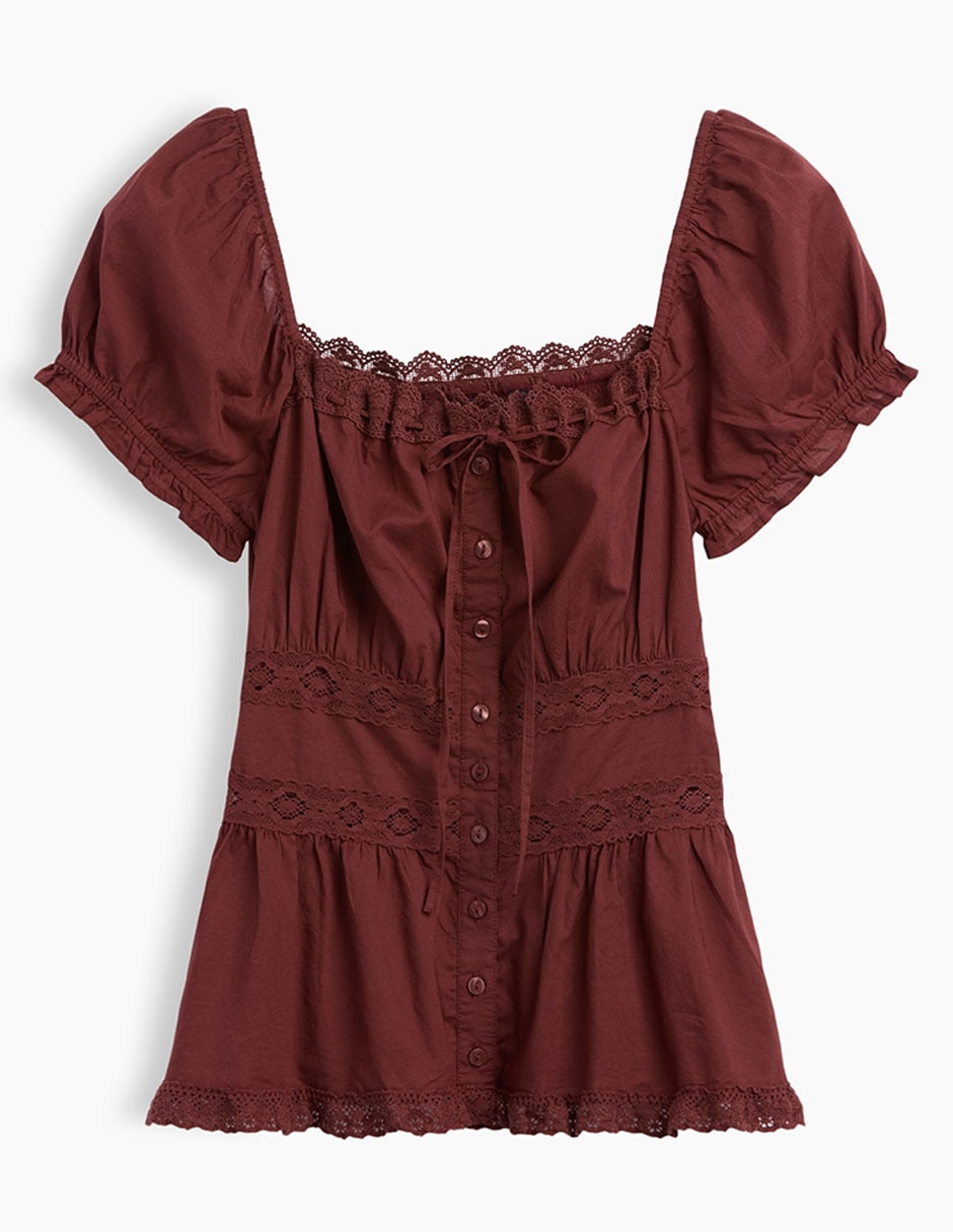 Blusa manga corta para mujer 5