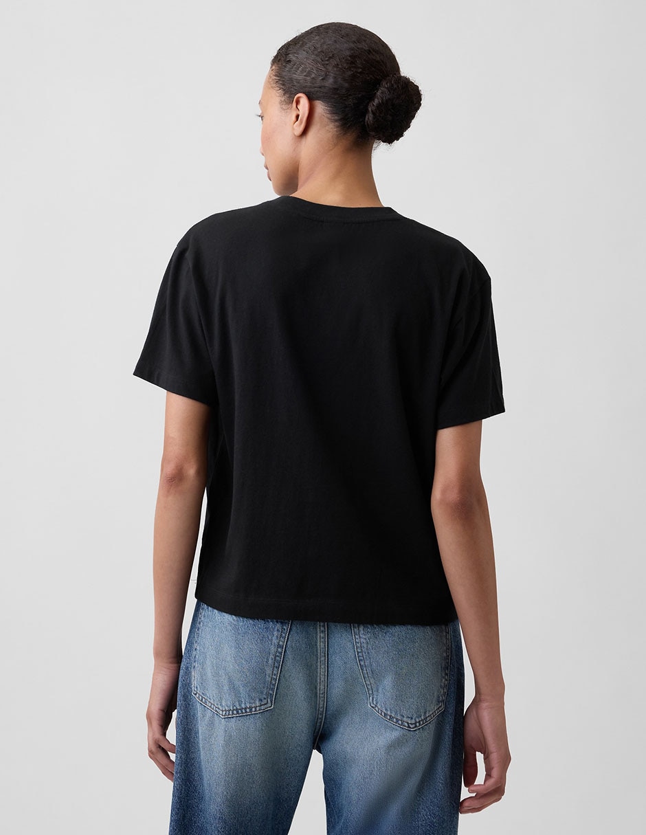 Playera manga corta cuello redondo para mujer 5