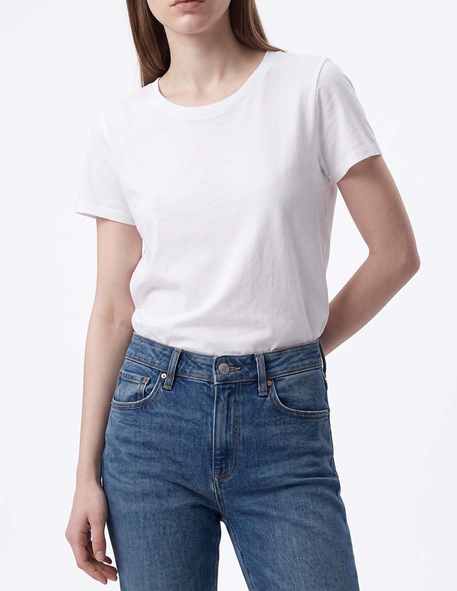 Jeans straight corte cintura para mujer 2