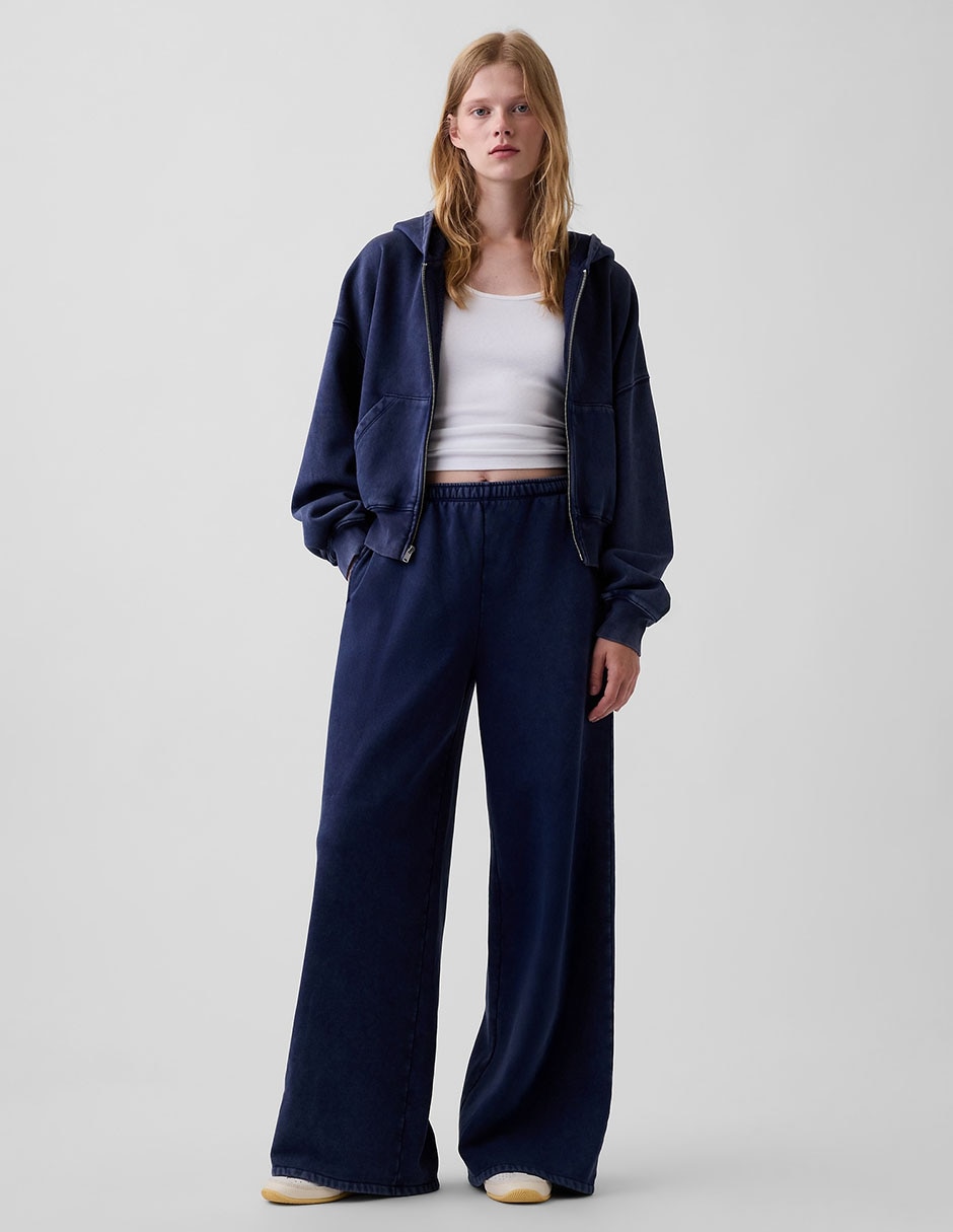 Pants amplio con jareta para mujer