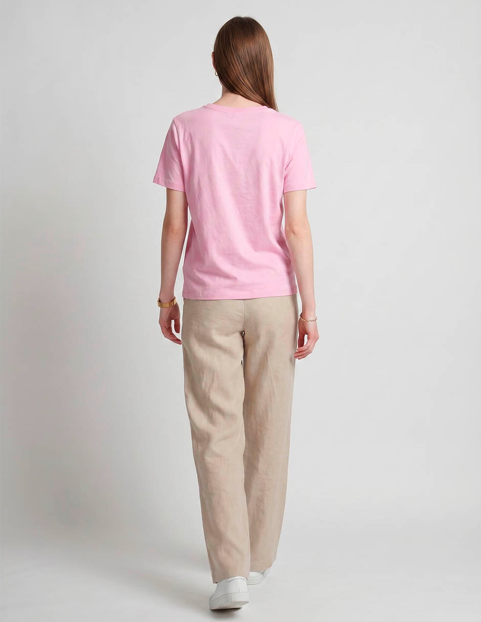 Playera manga corta cuello redondo para mujer 2