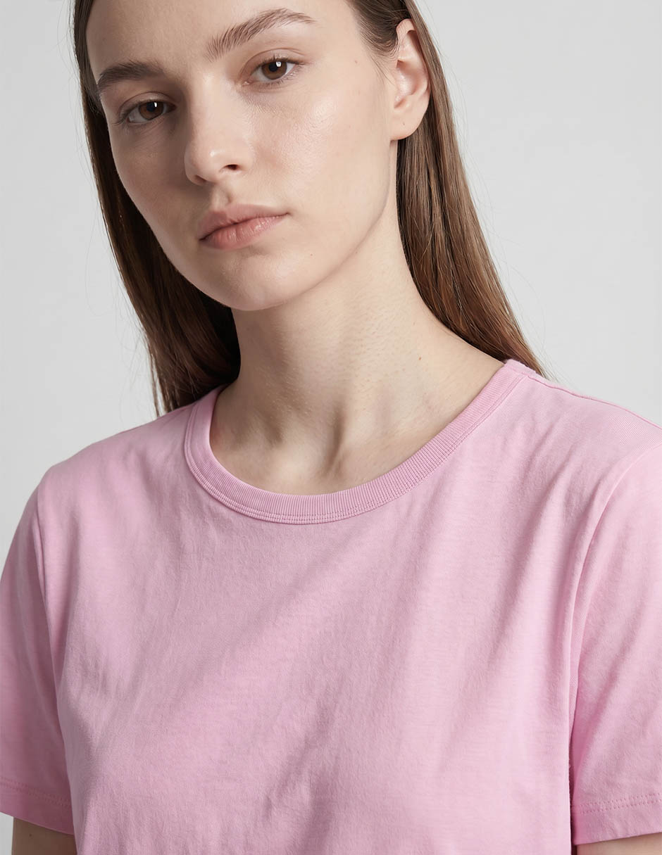 Playera manga corta cuello redondo para mujer 3