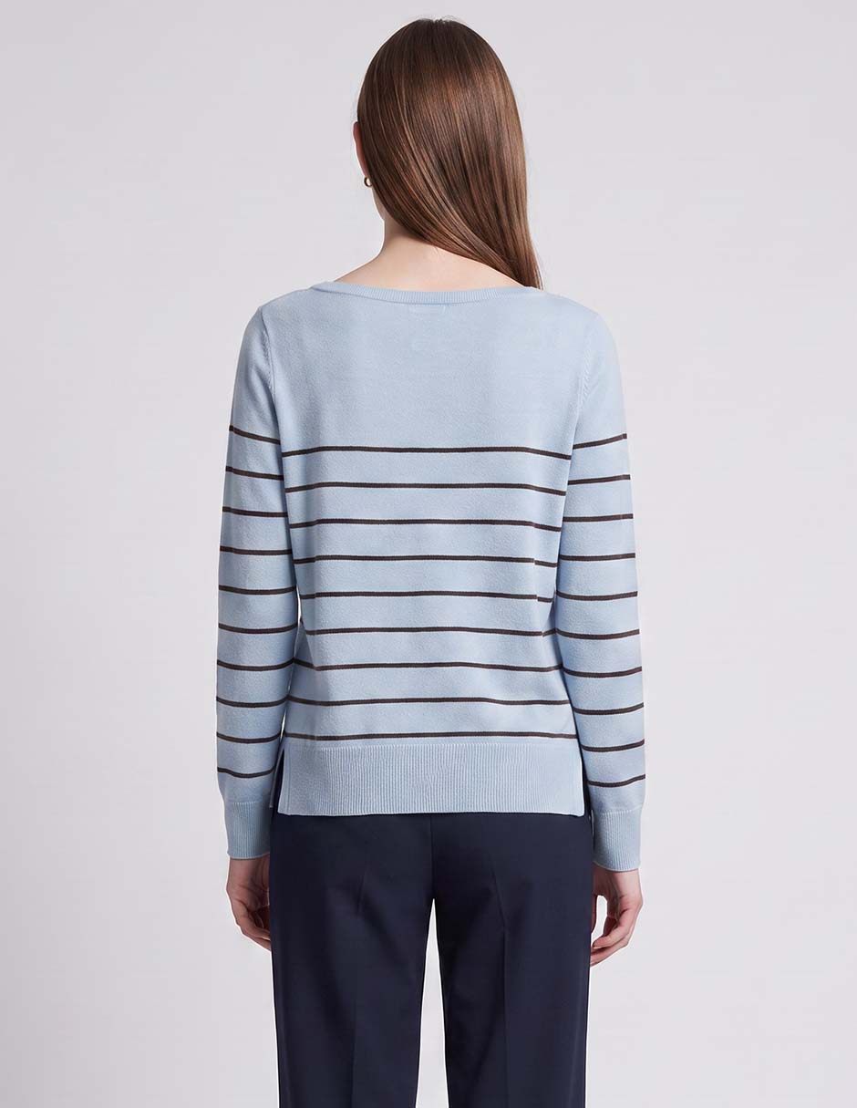 Suéter cuello ojal para mujer 2