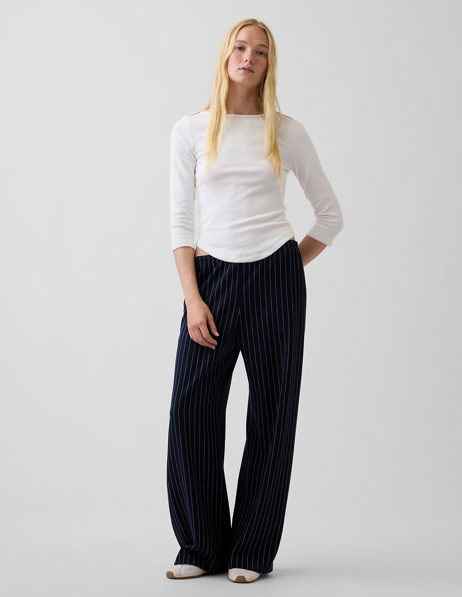 Pantalón de vestir wide leg para mujer