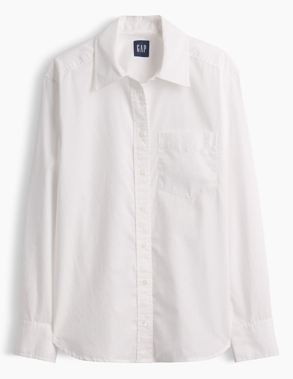 Camisa de algodón manga larga para mujer