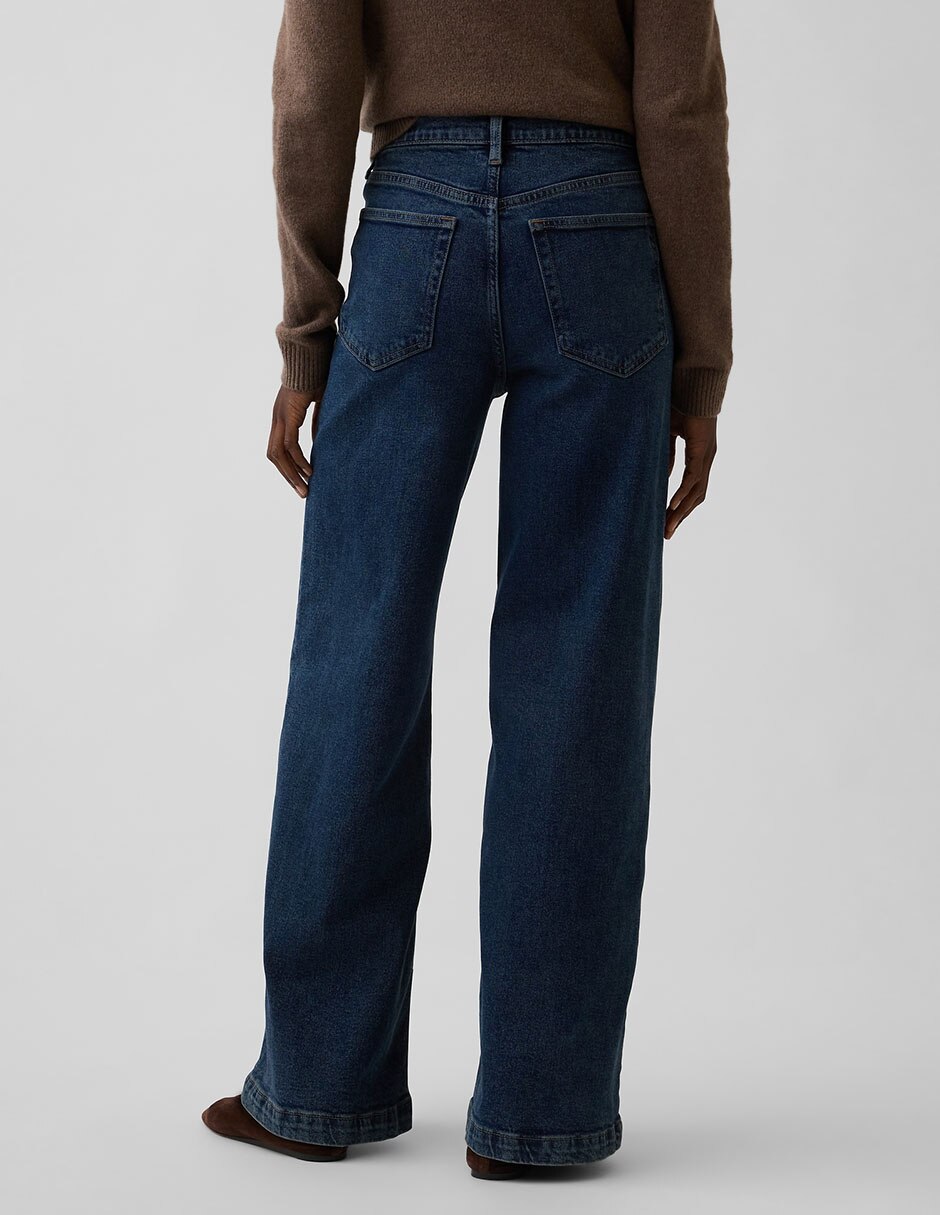 Jeans relaxed wide leg para mujer 4